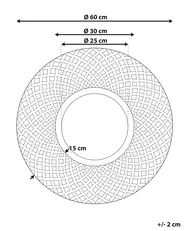 Seinäpeili POMARO 60 cm 60 cm Havupuu Vaaleanruskea_796979