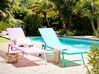 Sun Lounger PORTOFINO Reclining Metal Pink
