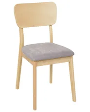 Set of 2 Dining Chairs MINIER Wood Light Brown/ Grey_926517