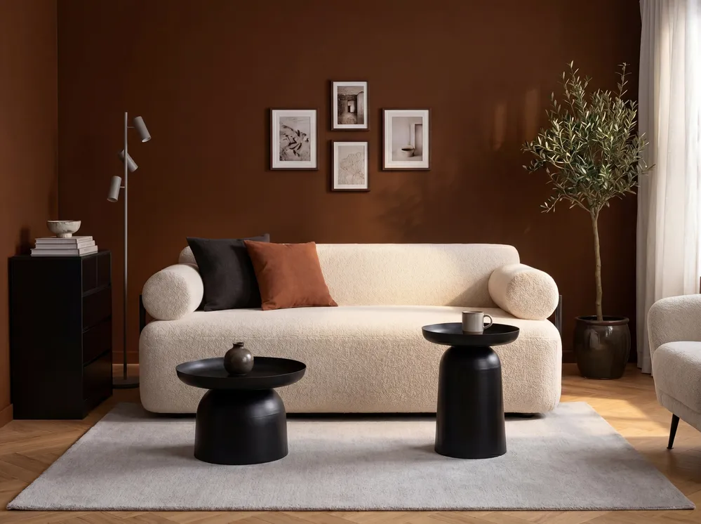 Sofa 2 Seater ELVA Boucle Off-White