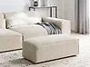 Ottoman HELLNAR Velvet Light Beige