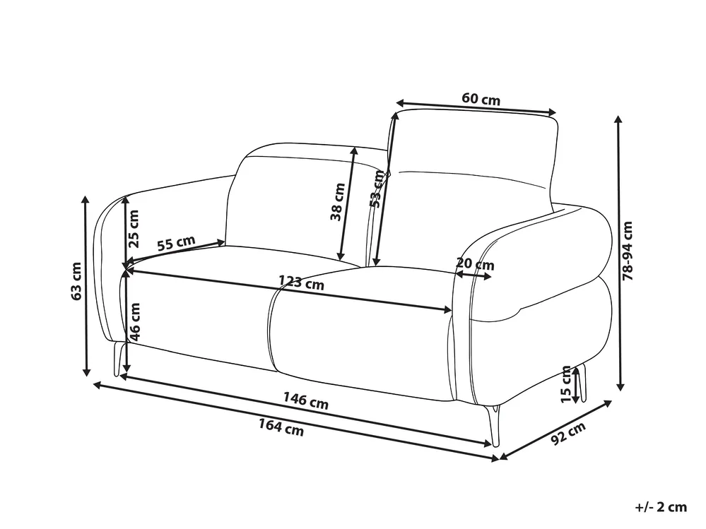 Soffa 2-sits ARTUNA Svart_1044816