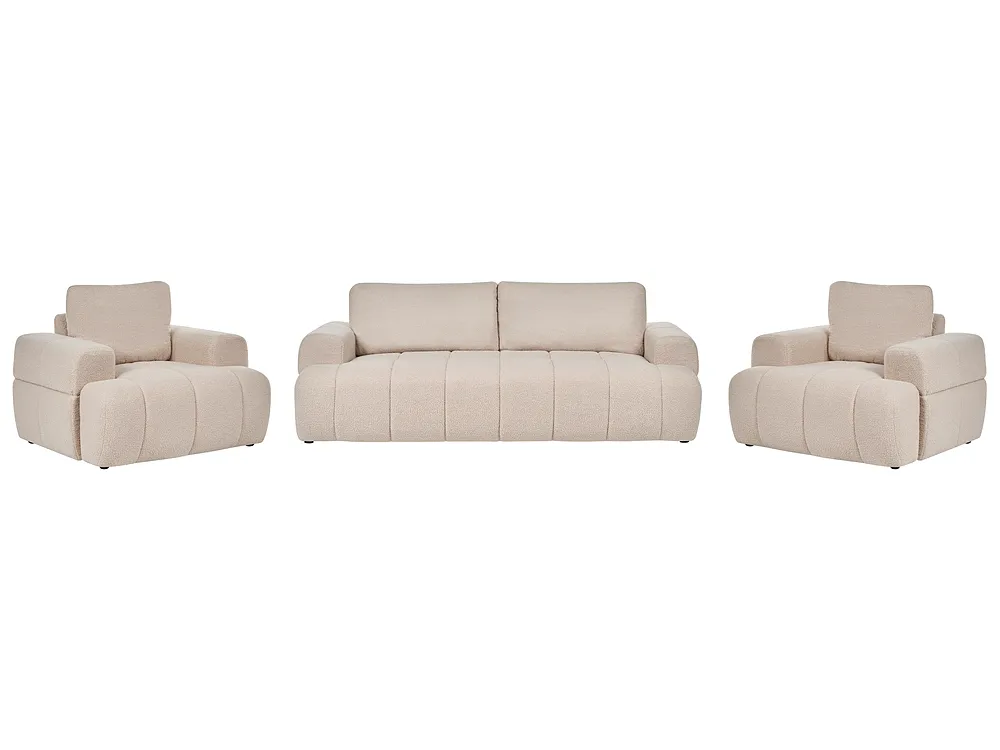 Sofagruppe 5-seters NARILLA Bouclé Beige_1161129