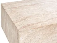 Coffee Table NOBRES 90 cm 66 cm Travertine Effect_1007448