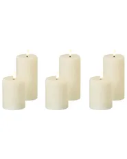 Set of 6 LED Candles NOISETTE 10/16 cm Off-White_1016007