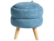 Storage Pouffe HAWLEY Chenille Blue_996444