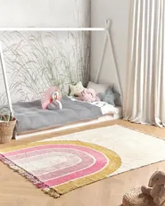 Kids Rug TATARLI Pink 140 x 200 cm Cotton_906579