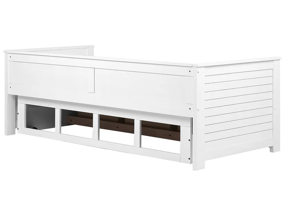 Bed with Storage Drawers Wood CAHORS 90 x 200 cm (EU Single) White_729482