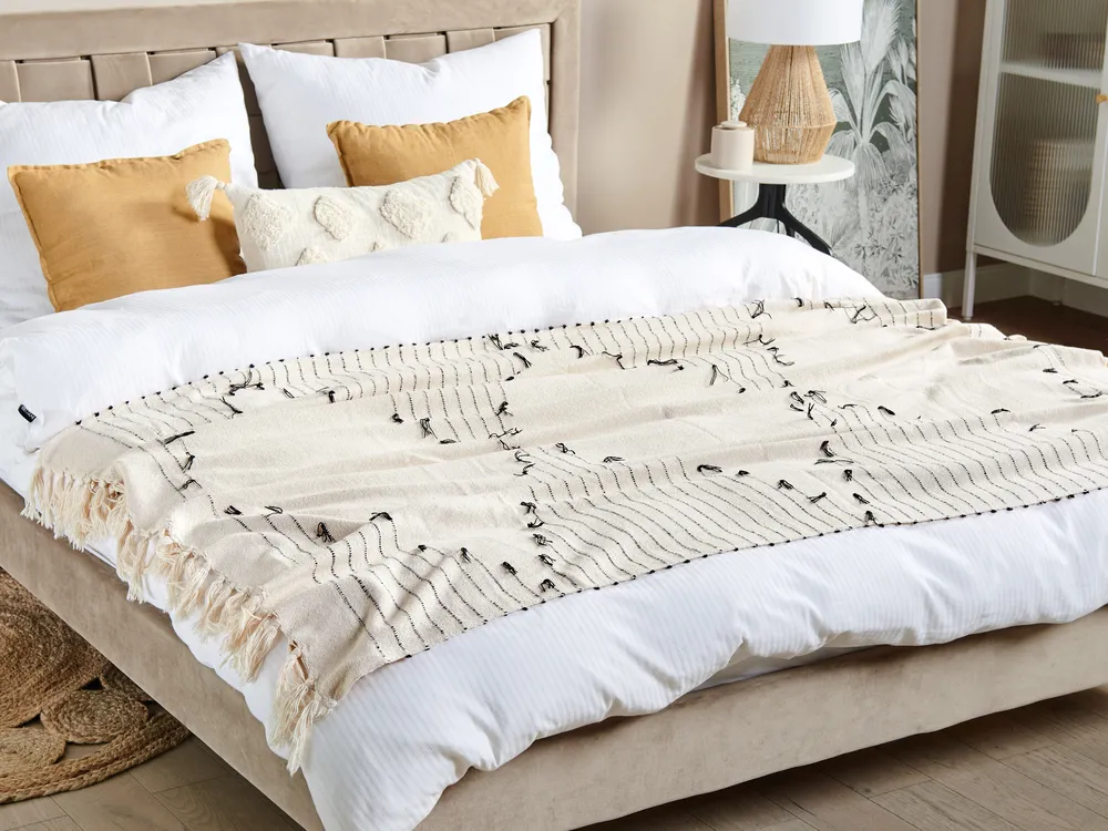 Blanket ULUYOL Cotton 130 x 170 cm Beige