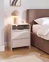 Yöpöytä 2 laatikolla DORRIGO Vaaleanbeige