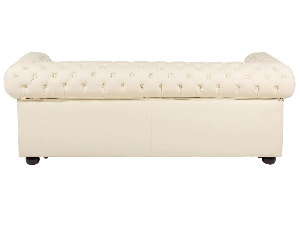 Sohvaryhmä 4-istuttava CHESTERFIELD Nahka Vaaleanbeige_769384