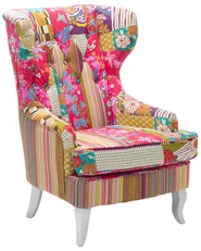 Wingback Chair MOLDE Fabric Fuchsia Pink_690401