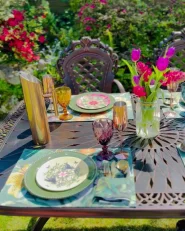Garden Dining Table LIZZANO 165 cm 102 cm Metal Dark Brown_969929
