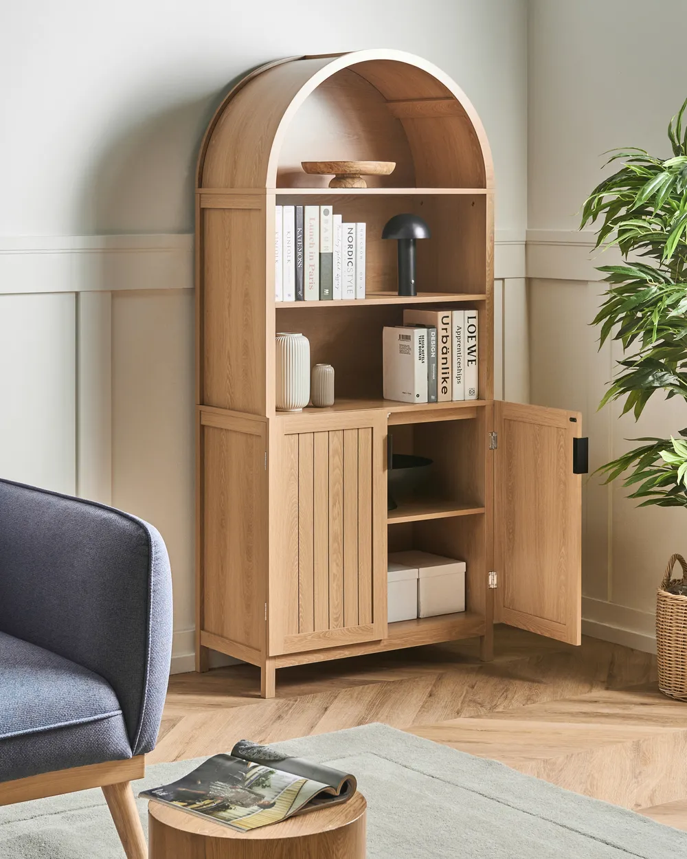 Shelving Unit COOLAH 180 cm Light Brown_1076313