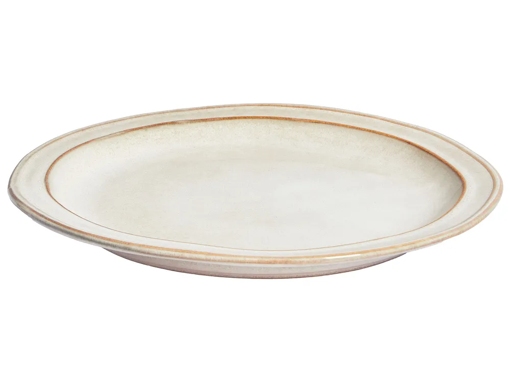 Set of 12 Dinnerware CHIVES Stoneware Light Beige_956459