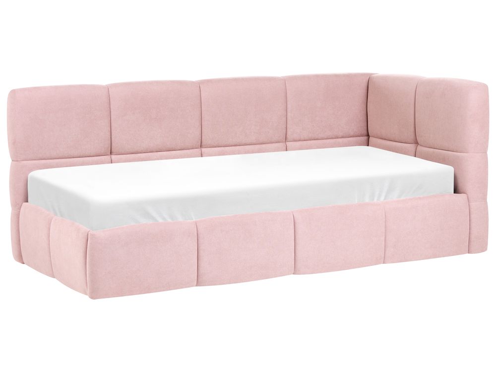 Dagseng JACOU 90 x 200 cm Med oppbevaring Høyrevendt Rosa