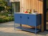 Outdoor Kitchen Cabinet with Sink MAENZA Blue Metal