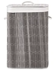 Laundry Basket with Lid TRANCURA Fabric Grey 72 L_1063787