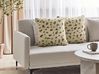 Set of 2 Decorative Cushions KASRA 45 x 45 cm Faux Fur Beige Abstract Pattern