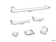 6-Piece Bathroom Hardware Set TUMACO with Towel Bars and Hooks Black_989681