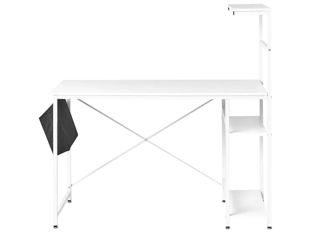 Työpöytä ARAMINGO 120 cm 60 cm säilytystila Valkoinen_1044319