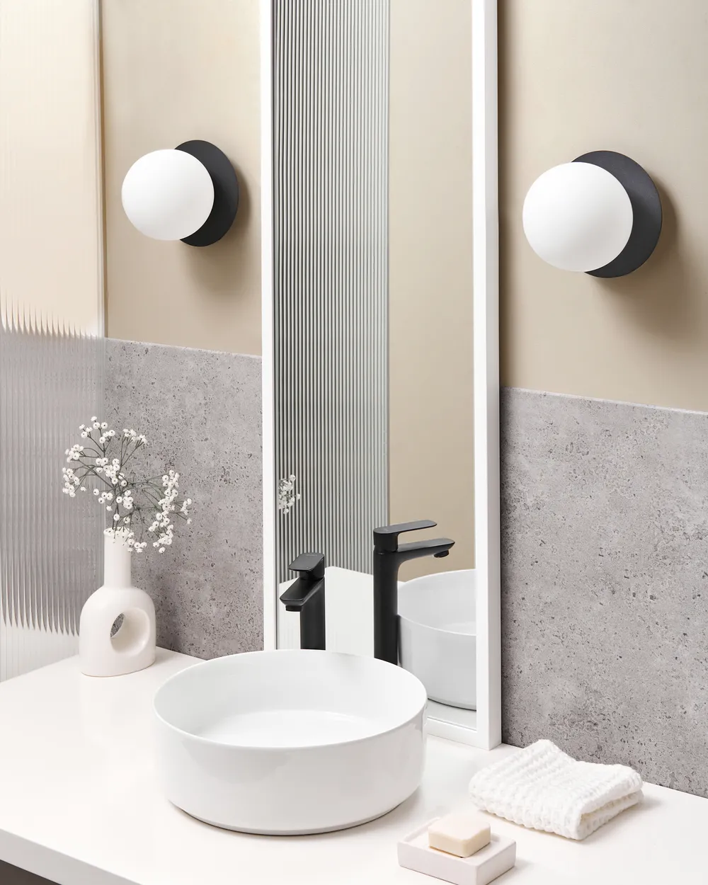 Set of 2 Wall Lamps BOUBLE Metal Black_1009121