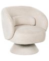 Swivel Armchair LIEKSA Light Beige