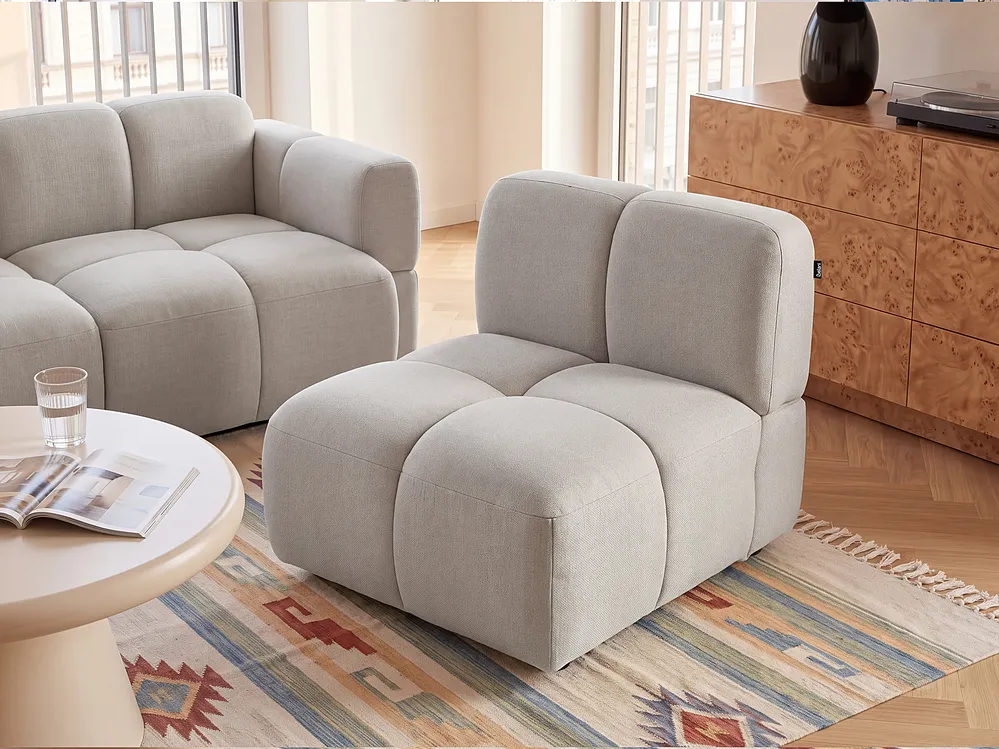 1-Seat Section MAKSABERG Fabric Beige_1161721