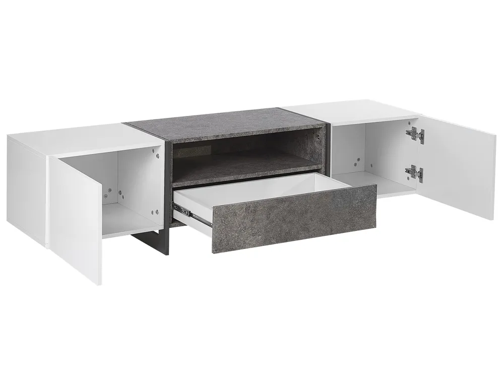 TV Stand LED RUSSEL Grey Concrete Effect_760654