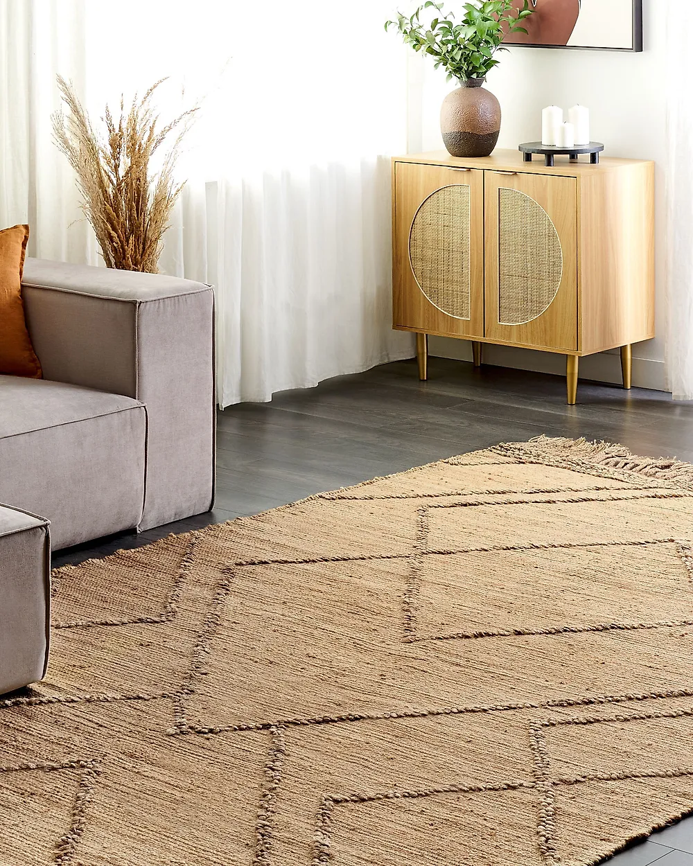 Teppe HANDERE Beige 200 x 300 cm Jute_1187953