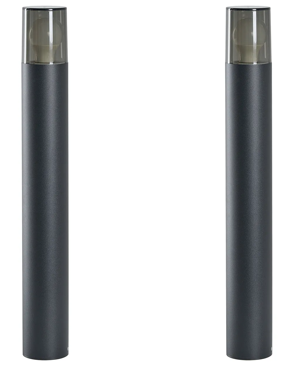 Set of 2 Outdoor Bollard Lamps ELRICK Black