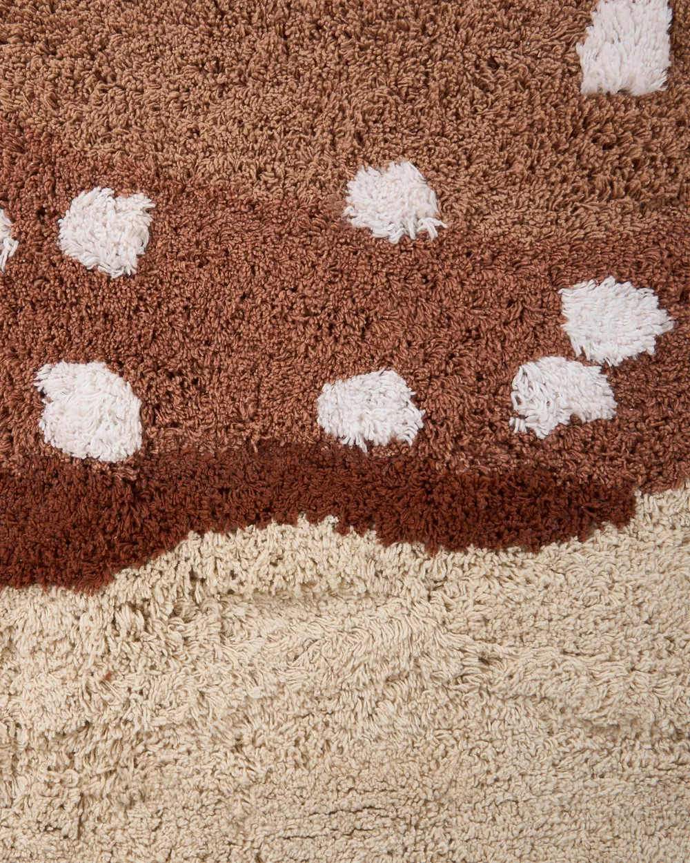 Kids Rug TOADSTOOL Light Beige 100 x 100 cm Cotton_1107716