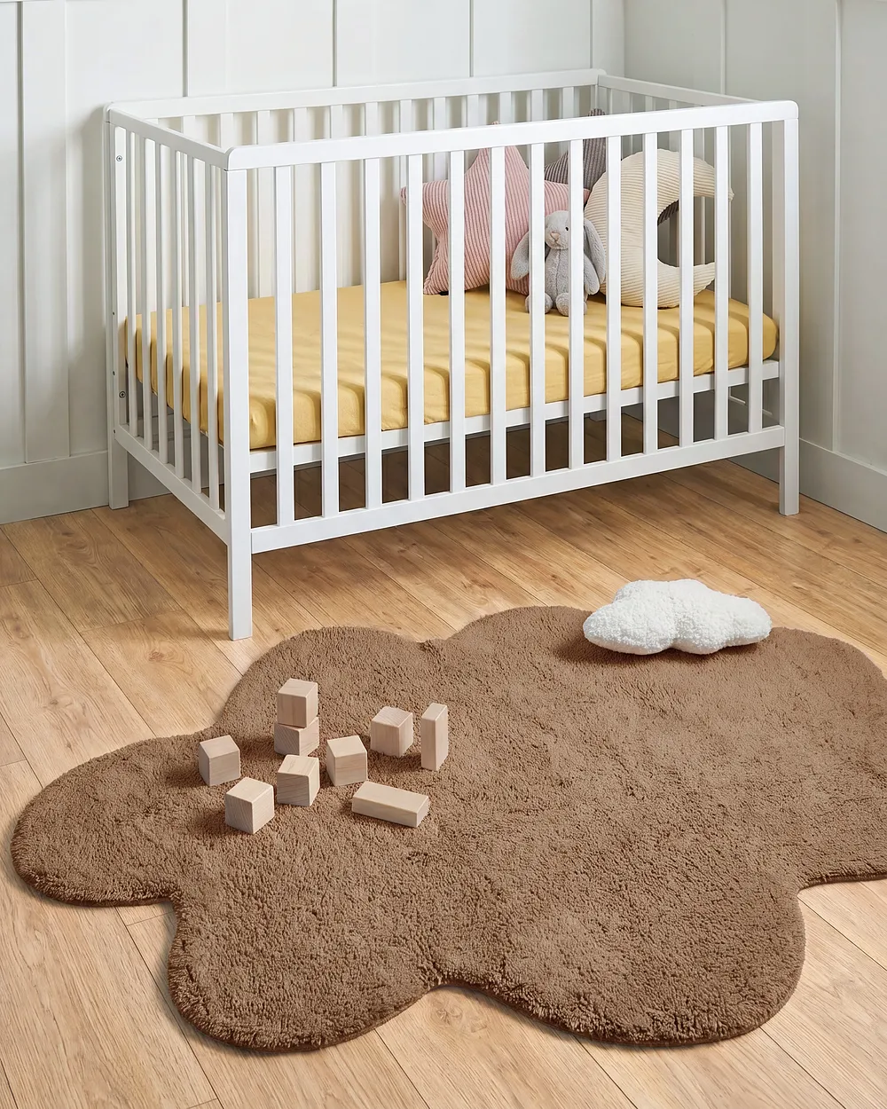 Kids Rug HODKA  Light Brown 80 x 120 cm Cotton with Cushion