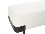 Klädd förvaringsbänk WARREN Chenille Off-White_962126