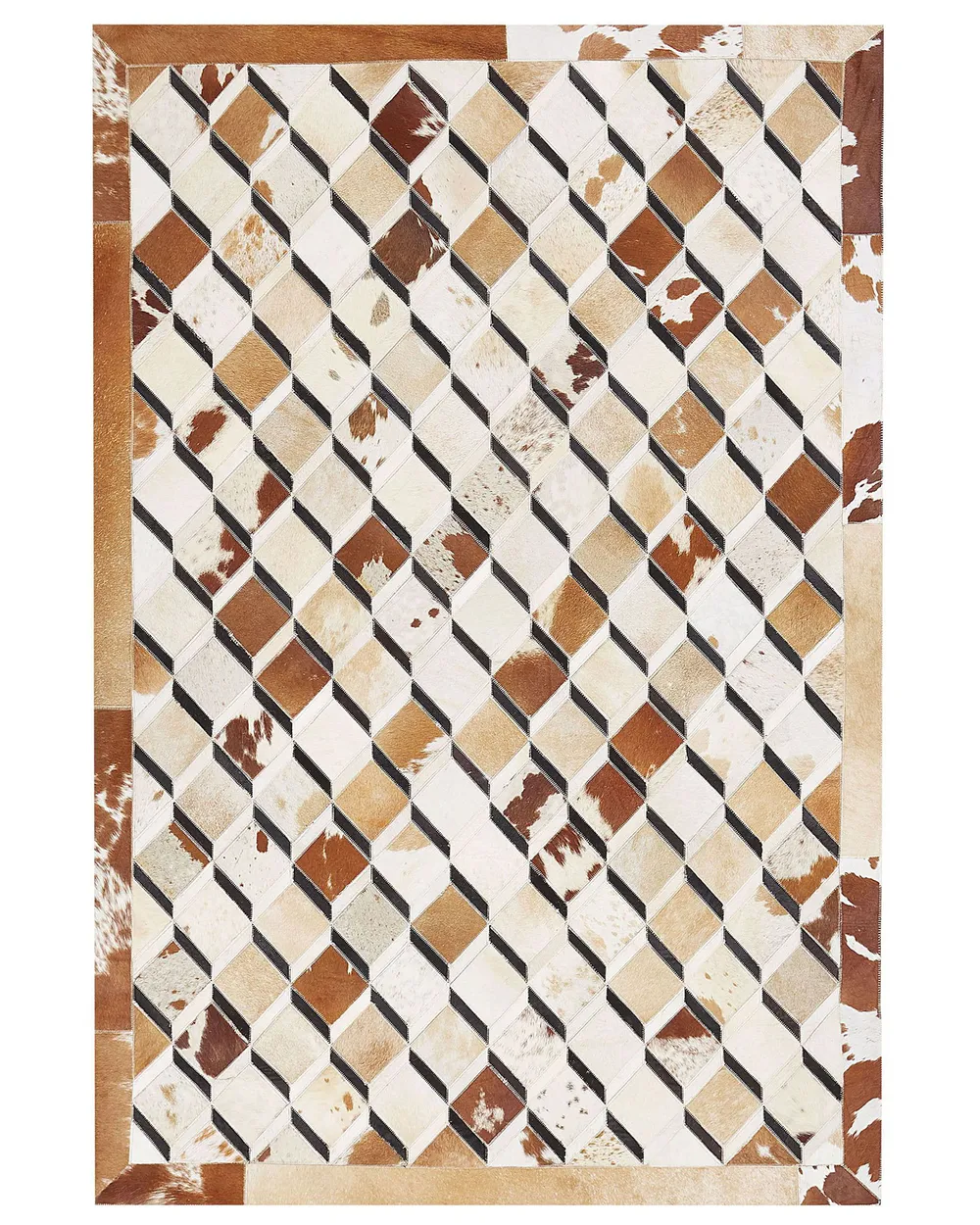 Rug SERINOVA Brown 140 x 200 cm Leather_851088