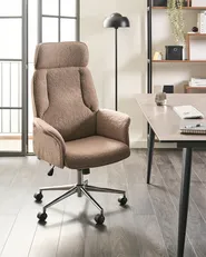Kontorsstol PILOT Bouclé Brun_1024621