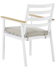 Set med 4 stolar med dynor CAVOLI Metall Beige_818169