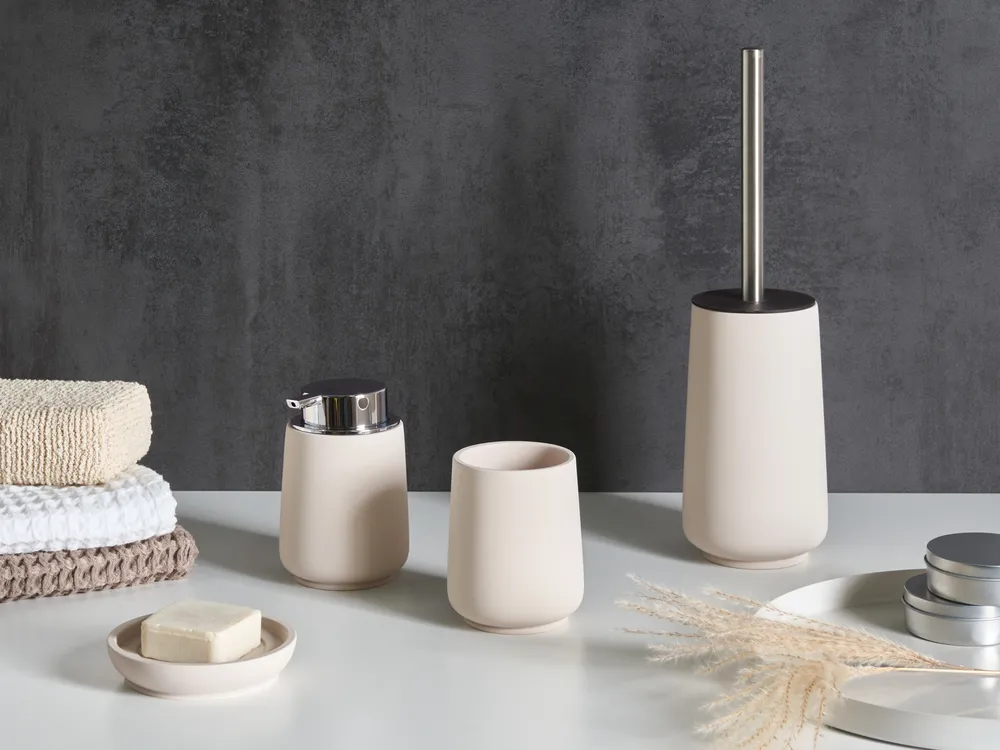 4-Piece Bathroom Accessories Set SUCHES Beige