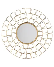 Väggspegel LABRIT 90 cm 90 cm Metall Guld_704605