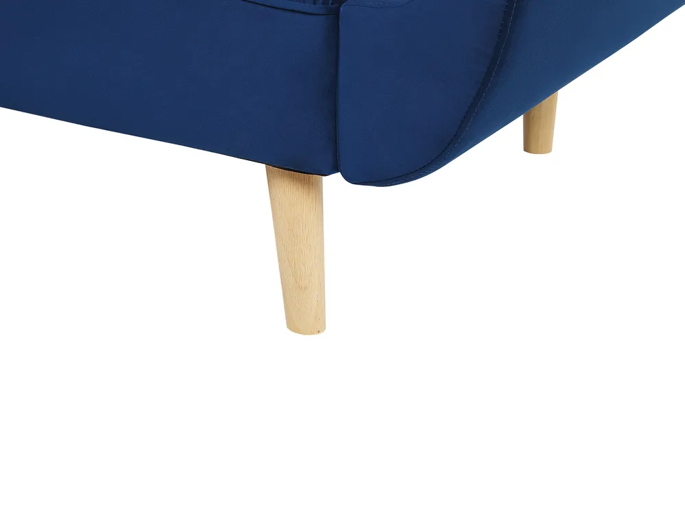 Sofa Bed 3 Seater ASBY Velvet Navy Blue_788087