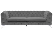 Sofa 3 Seater SOTRA Velvet Grey_727223