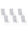 Set of 6 Garden Chairs CATANIA Metal Grey