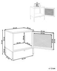 Sängbord OSSETT Metall Vit_900508