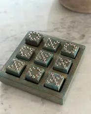 Tic-Tac-Toe Game KINA Mango Wood Blue_1047287