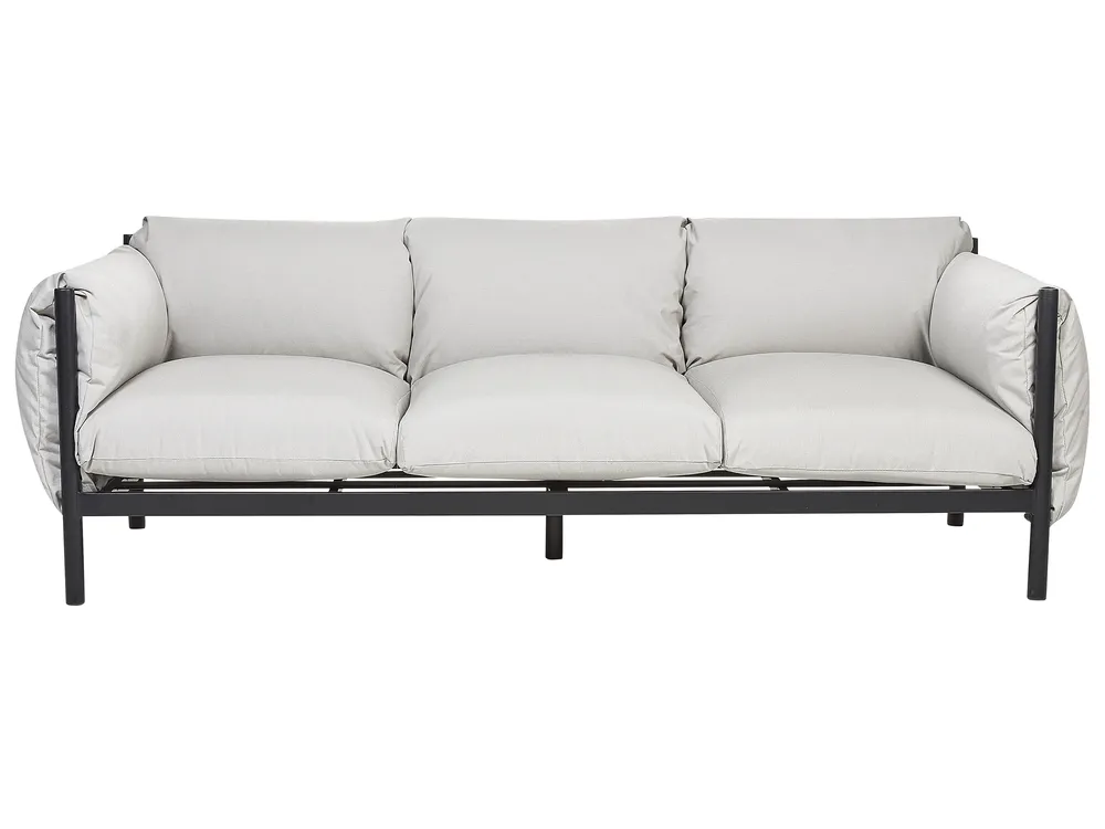 Garden Sofa 3 Seater ESPERIA Metal Grey