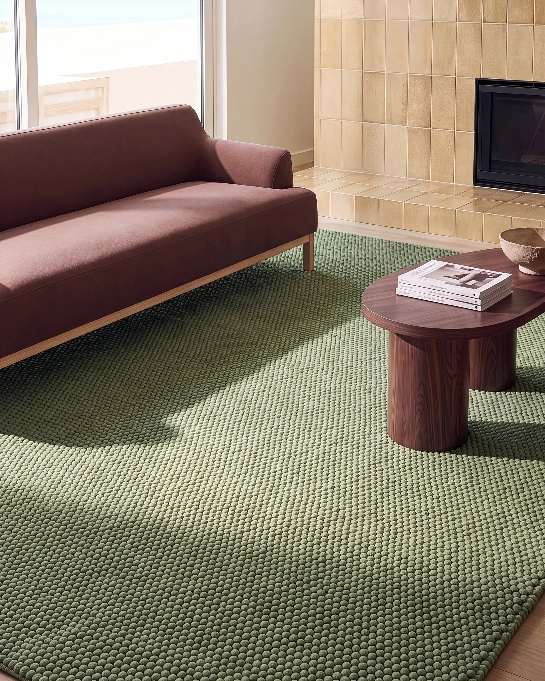 Rug KORDEA Green 200 x 300 cm Wool_1144667