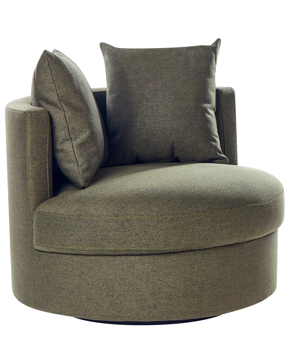 Swivel Armchair DALBY Fabric Dark Green