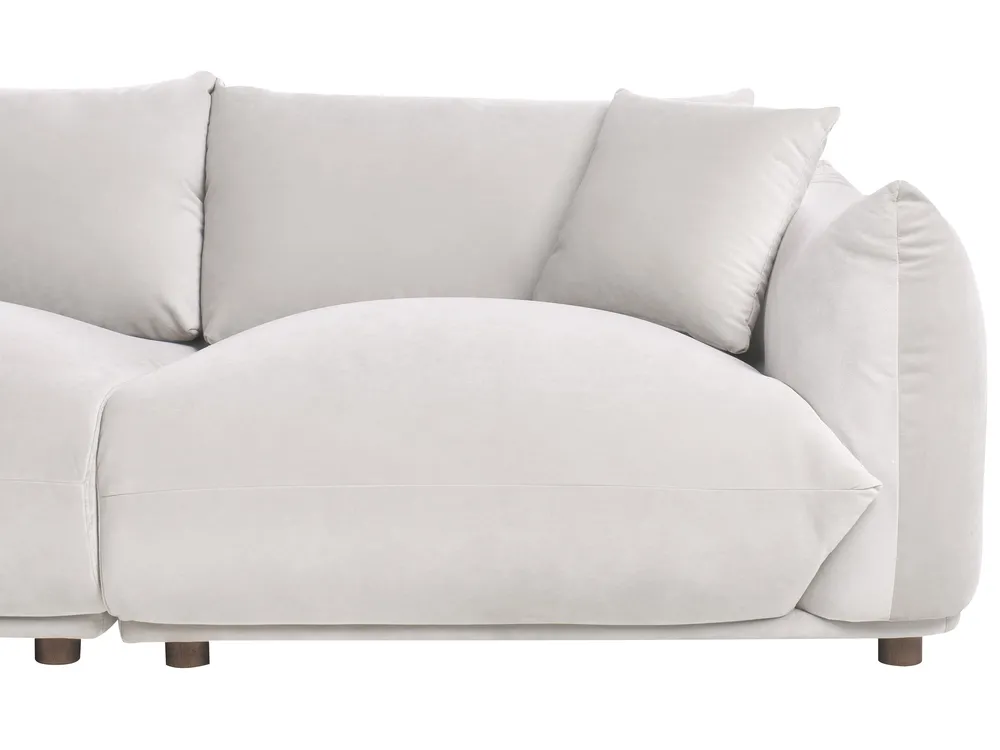 Living Room Set 5 Seater LUVOS Velvet Taupe_971957