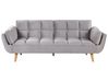 Sofa Bed 3 Seater ASBY Velvet Light Grey