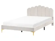 Bed Velvet SAUVIAN 160 x 200 cm (EU King Size) Off-White_1014471